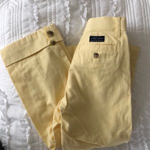 Janie and Jack yellow cuffed khakis
